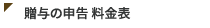 贈与の申告 料金表